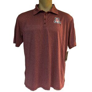 NEW Arizona Wildcats Colosseum Red Striped SS Polo Shirt Men's L